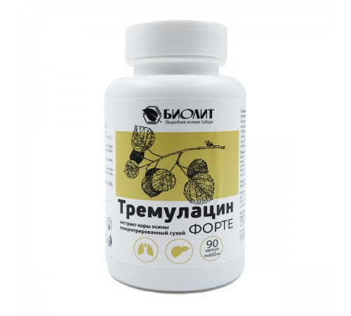 Тремулацин-форте, экстракт коры осины, 90 капсул