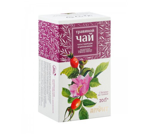 Гранулированный чай Чага с чабрецом и шиповником, 20 фильтр-пакетов