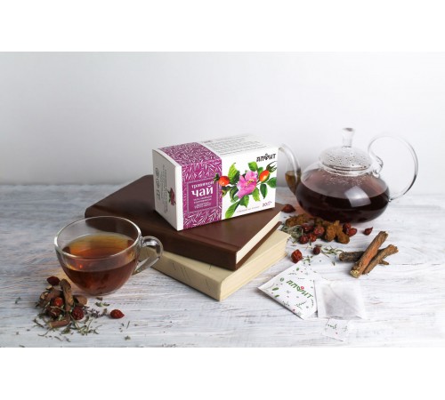 Гранулированный чай Чага с чабрецом и шиповником, 20 фильтр-пакетов