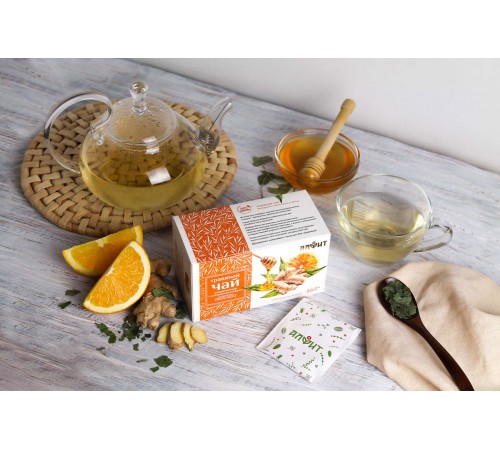 Гранулированный чай Имбирный с апельсином и мёдом, 20 фильтр-пакетов