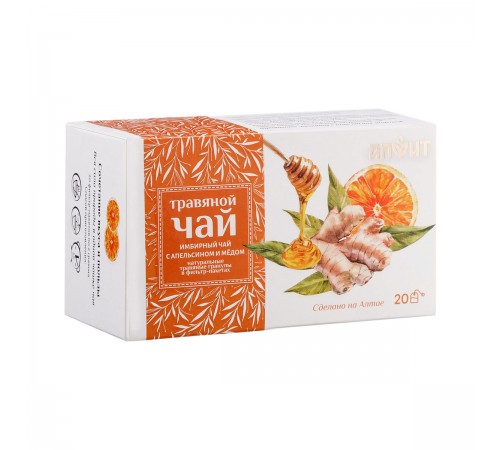 Гранулированный чай Имбирный с апельсином и мёдом, 20 фильтр-пакетов