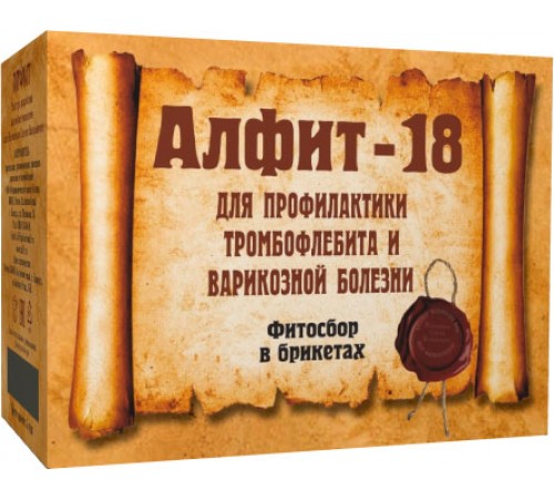 Фитосбор Алфит-18 Для профилактики тромбофлебита и варикоза
