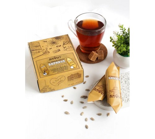 Конфета Любимый Барнаул с горьким шоколадом, семенами подсолнечника и мёдом, 32 г  (заказ от 9 штук)