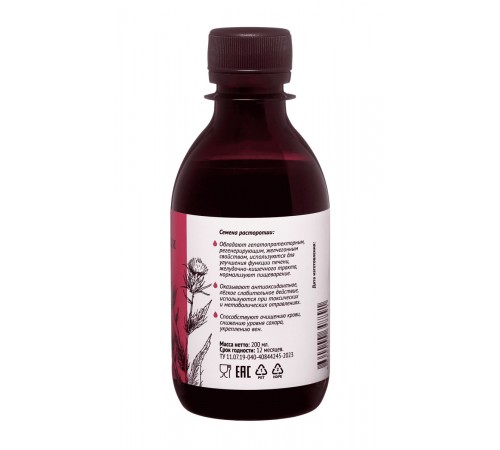 Сок расторопши на сиропе топинамбура, 200 мл