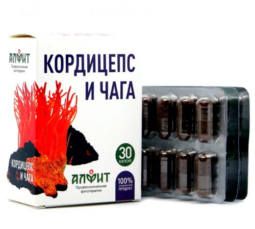 Кордицепс и чага, 30 капсул