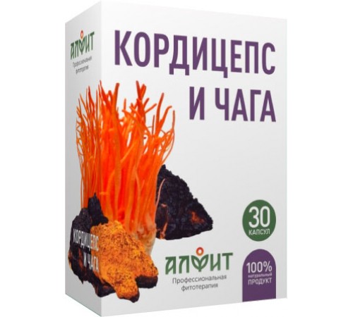 Кордицепс и чага, 30 капсул