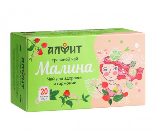 Малиновый чай, 20 ф/пакетов