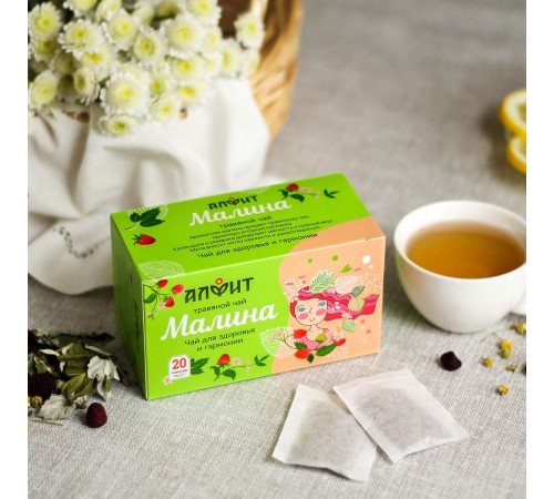 Малиновый чай, 20 ф/пакетов