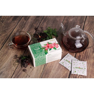 Гранулированный чай Гибискус с мелиссой и душицей, 20 фильтр-пакетов