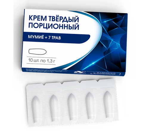 Фитосвечи при геморрое Мумиё + 7 трав, 10 шт.
