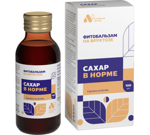 Фитобальзам на фруктозе Сахар в норме, 100 мл