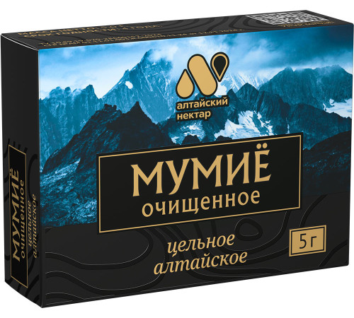 Мумиё очищенное цельное Алтайский нектар, 5 г