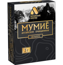 Мумиё очищенное цельное Алтайский нектар цельное, 3 г (5 пластин по 0,6 г)