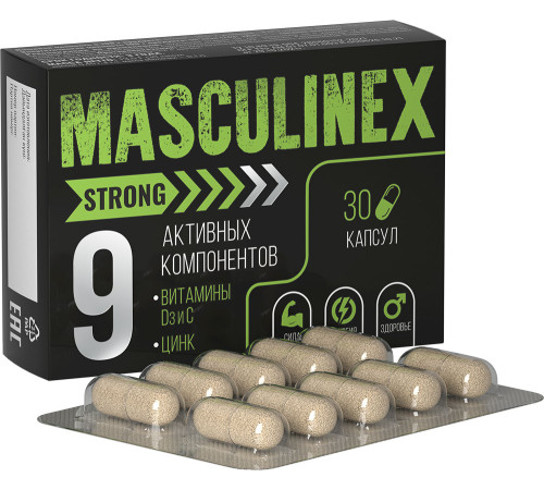 Фитокомплекс Masculinex Strong, блистер, 30 капсул
