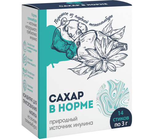 Концентрат инулиновый Сахар в норме, 14 стиков по 3 г