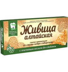 Смолка Живица алтайская кедровая с пчелиным воском, 4 штуки