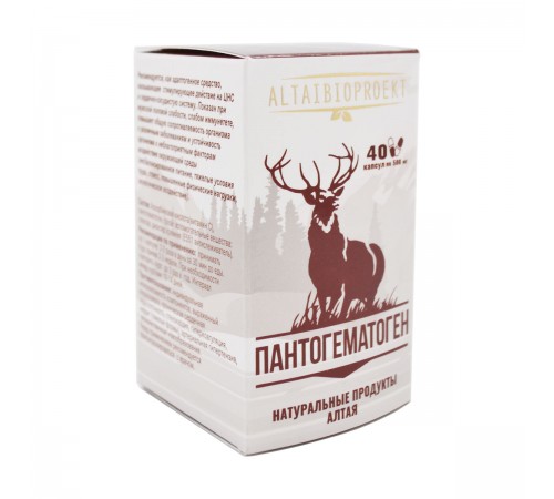 Пантогематоген алтайский, 40 капсул