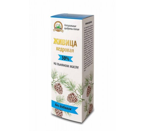 Живица кедровая на льняном масле без добавок, 100 мл