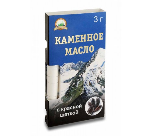 Каменное масло с красной щёткой, 3 г