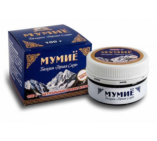 Мумиё натуральное алтайское Горная Слеза, 100 г