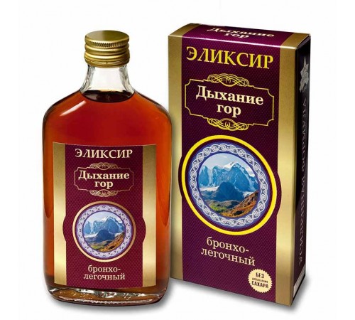 Эликсир на фруктозе Дыхание гор Бронхолёгочный, 250 мл