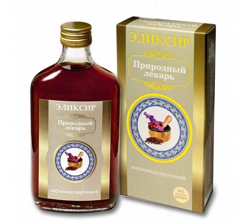 Эликсир на фруктозе Природный лекарь Иммуномодулирующий, 250 мл