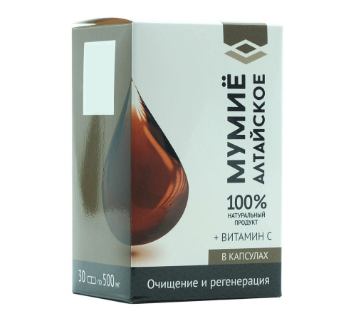 Мумиё алтайское, 30 капсул. Курс на 10 дней. Натурведъ 4