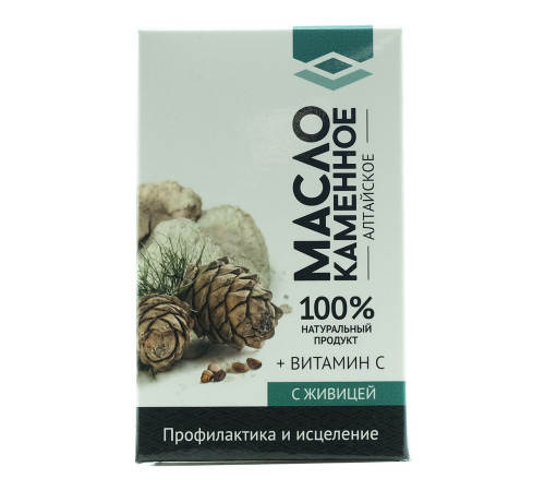Каменное масло с кедровой живицей, 30 капсул. Курс на 10 дней. Натурведъ 8