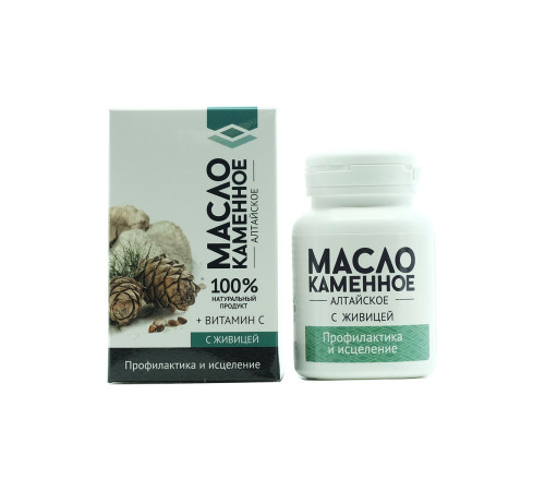 Каменное масло с кедровой живицей, 30 капсул. Курс на 10 дней. Натурведъ 8