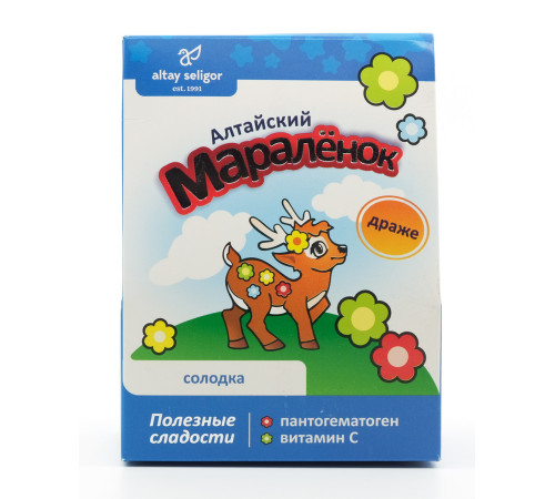 Драже Алтайский Маралёнок c пантогематогеном, витамином С и солодкой, 70 г
