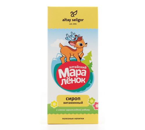 Сироп Витаминный с соком черноплодной рябины Алтайский Маралёнок, 200 мл