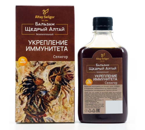 Бальзам Щедрый Алтай Селигор Укрепление иммунитета, 250 мл