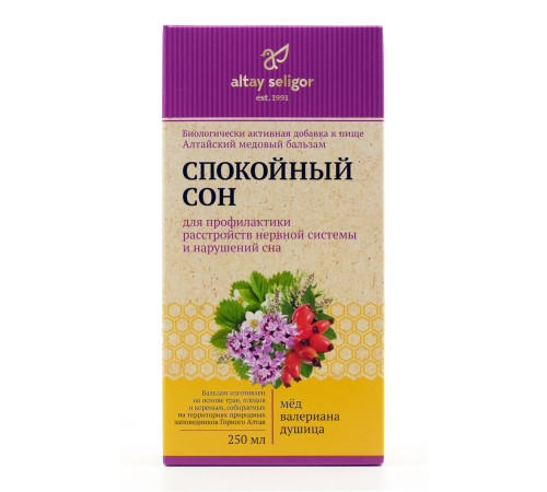 Алтайский медовый бальзам "Спокойный сон" БАД, 250 мл