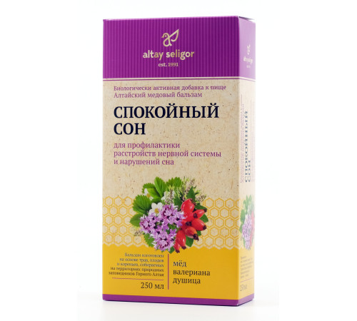 Алтайский медовый бальзам "Спокойный сон" БАД, 250 мл