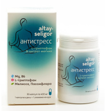 Антистресс L-триптофан и цитрат магния, 30 капсул