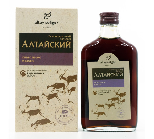 Бальзам Алтайский с каменным маслом на минеральной воде, стекло 250 мл