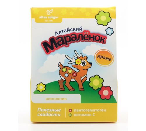 Драже Алтайский Маралёнок с пантогематогеном, витамином С и шиповником, 70 г