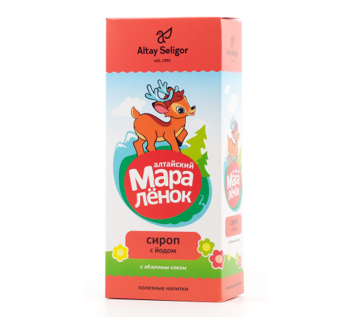 Сироп С йодом и яблочным соком Алтайский Маралёнок, 200 мл