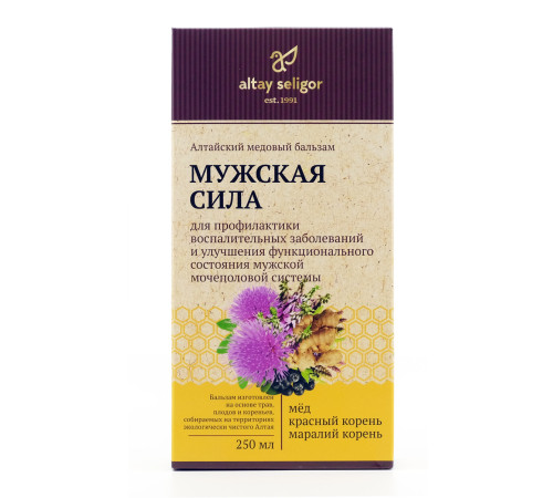 Алтайский медовый бальзам Мужская сила, 250 мл