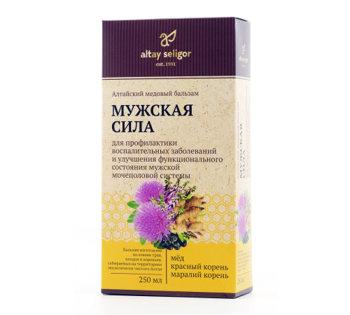 Алтайский медовый бальзам Мужская сила, 250 мл