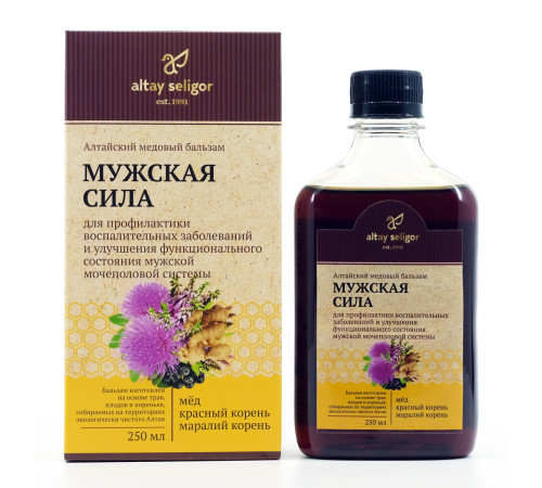 Алтайский медовый бальзам Мужская сила, 250 мл