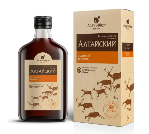 Бальзам Алтайский с золотым корнем, стекло 250 мл