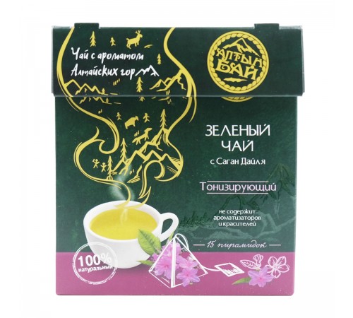 Чай зелёный с Саган Дайля Тонизирующий, 15 пирамидок