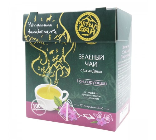 Чай зелёный с Саган Дайля Тонизирующий, 15 пирамидок