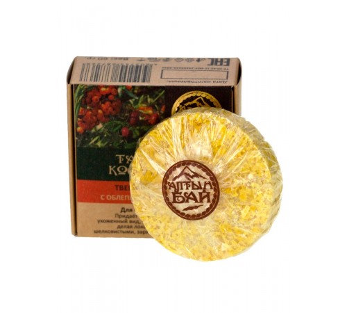 Твёрдый шампунь с облепихой и шиповником для всех типов волос, 60 г