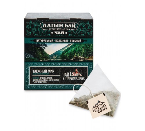 Чайный напиток общеукрепляющий Таёжный мир, 15 пирамидок