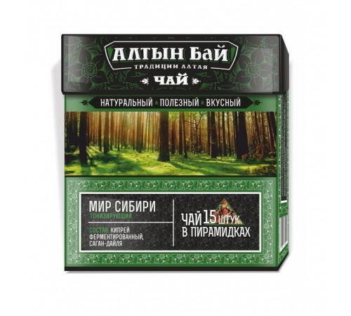 Чайный напиток тонизирующий Мир Сибири, 15 пирамидок