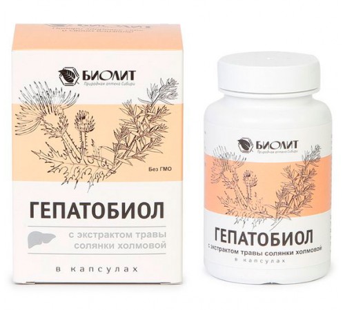 Гепатобиол с экстрактом травы солянки холмовой от Биолит, 60 капсул