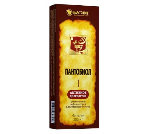 Пантобиол-1 – бальзам для умственной активности, 200 мл