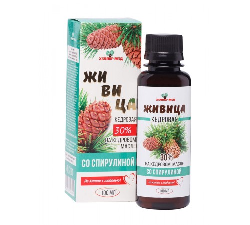 Живица кедровая со спирулиной, 100 мл
